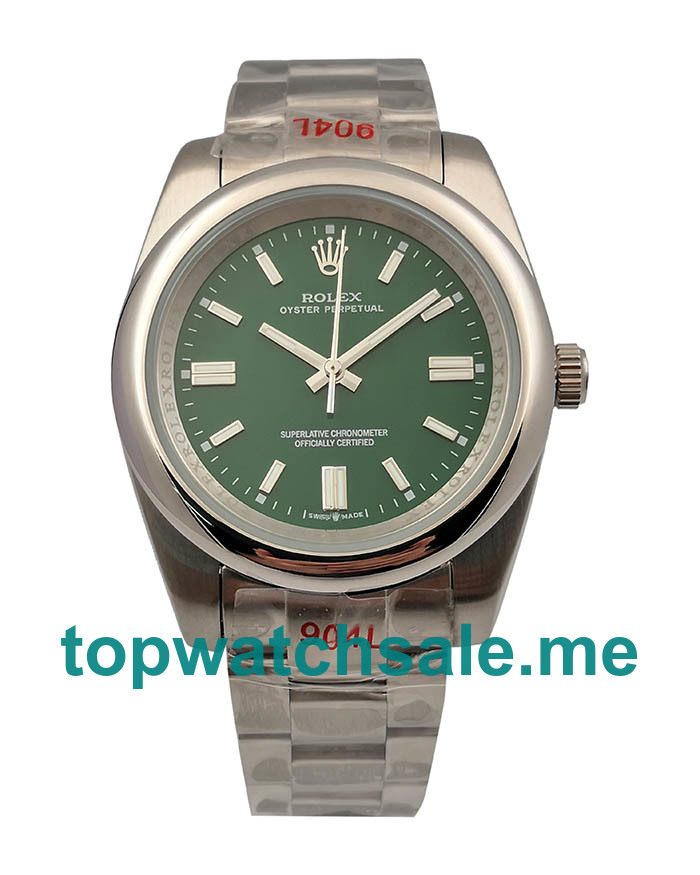 UK AAA Rolex Oyster Perpetual 114234 39 MM Green Dials Men Replica Watches