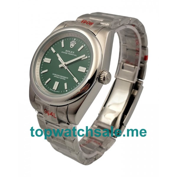 UK AAA Rolex Oyster Perpetual 114234 39 MM Green Dials Men Replica Watches