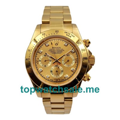 UK AAA Rolex Daytona 116528 40 MM Champagne Dials Men Replica Watches