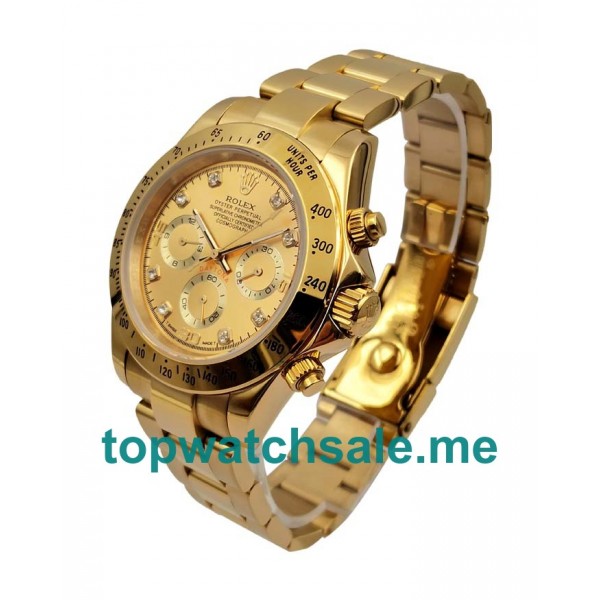 UK AAA Rolex Daytona 116528 40 MM Champagne Dials Men Replica Watches