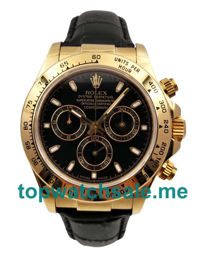 UK Swiss Made Rolex Daytona 116508 40 MM Black Dials Men Replica Watches