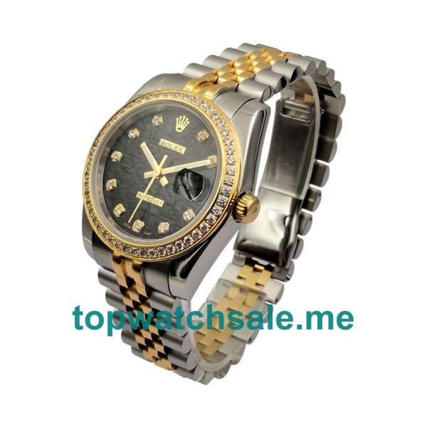 UK AAA Rolex Datejust 116243 36 MM Black Dials Men Replica Watches
