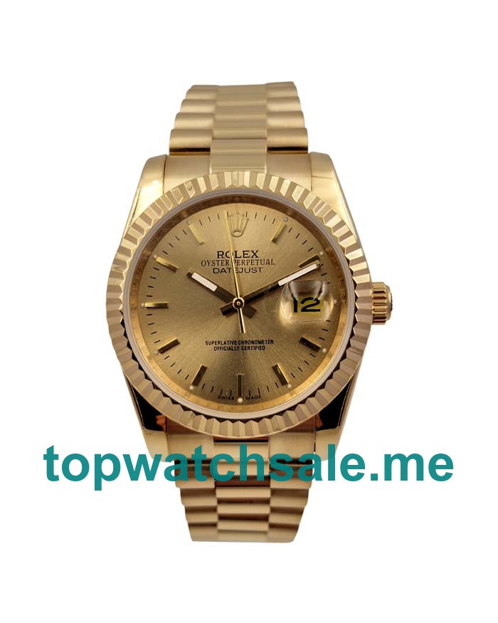 UK AAA Rolex Datejust 278278 36 MM Champagne Dials Men Replica Watches