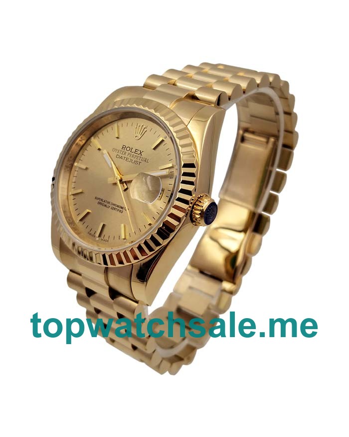 UK AAA Rolex Datejust 278278 36 MM Champagne Dials Men Replica Watches