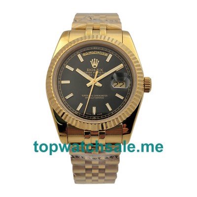 UK AAA Rolex Day-Date 118238 36 MM Black Dials Men Replica Watches