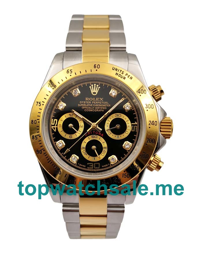 UK AAA Rolex Daytona 116523 40 MM Black Dials Men Replica Watches