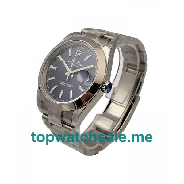 UK Swiss Made Rolex Datejust 126300 41 MM Blue Dials Men Replica Watches