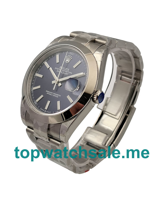 UK Swiss Made Rolex Datejust 126300 41 MM Blue Dials Men Replica Watches