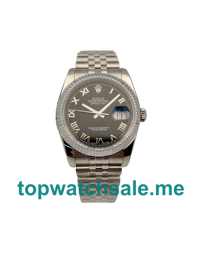 UK Swiss Made Rolex Datejust 116234 36 MM Black Dials Men Replica Watches