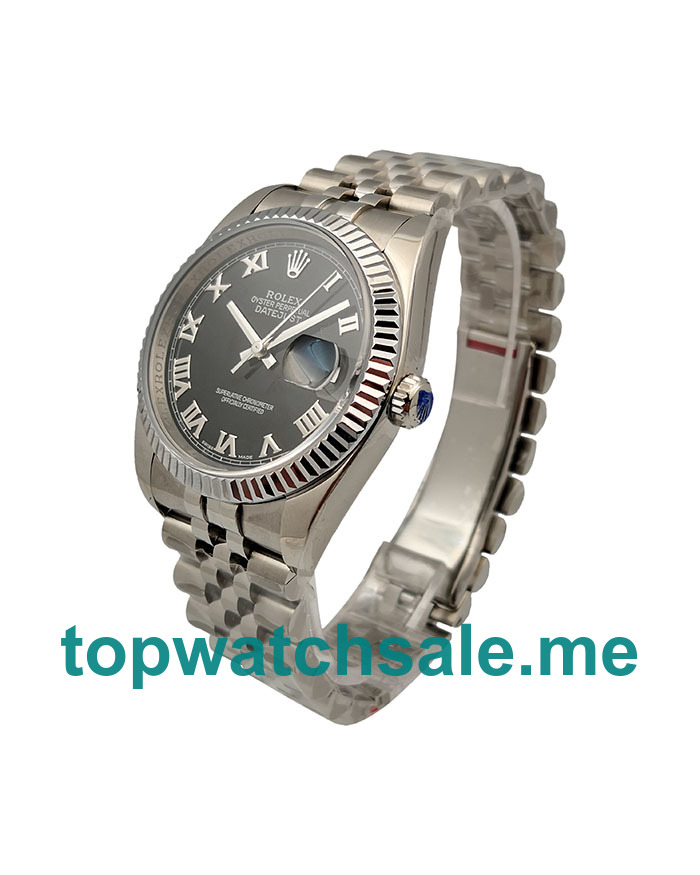 UK Swiss Made Rolex Datejust 116234 36 MM Black Dials Men Replica Watches