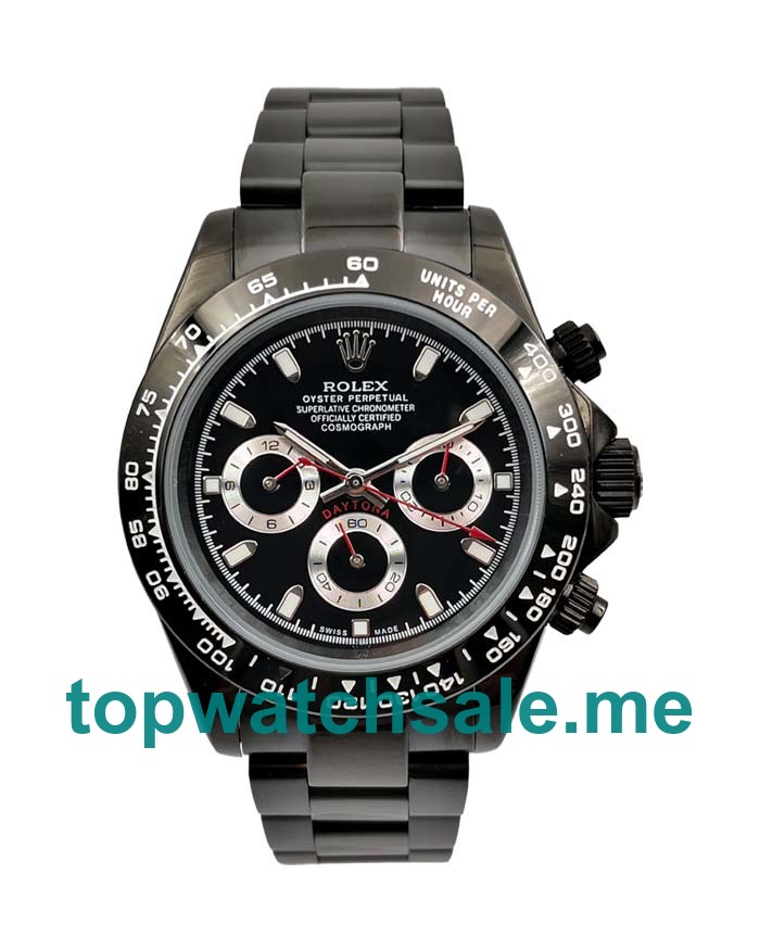 UK AAA Rolex Daytona 116500 40 MM Black Dials Men Replica Watches