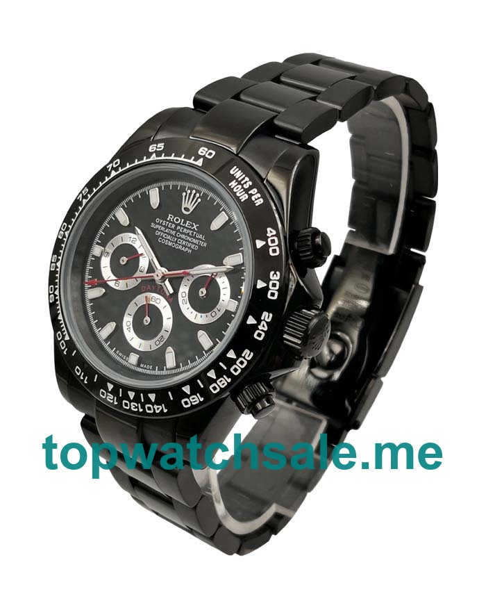 UK AAA Rolex Daytona 116500 40 MM Black Dials Men Replica Watches