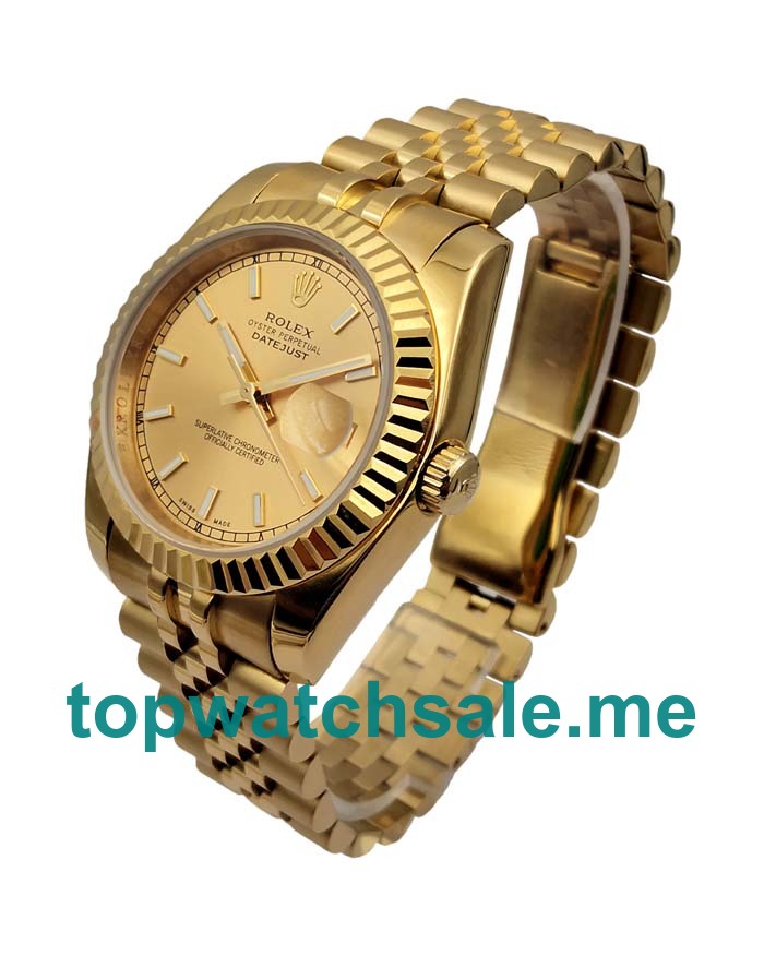 UK AAA Rolex Datejust 116238 36 MM Champagne Dials Men Replica Watches