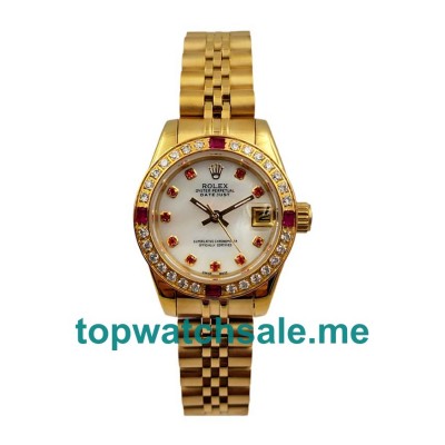 UK AAA Rolex Lady-Datejust 179138 26 MM White Mother-Of-Pearl Dials Women Replica Watches