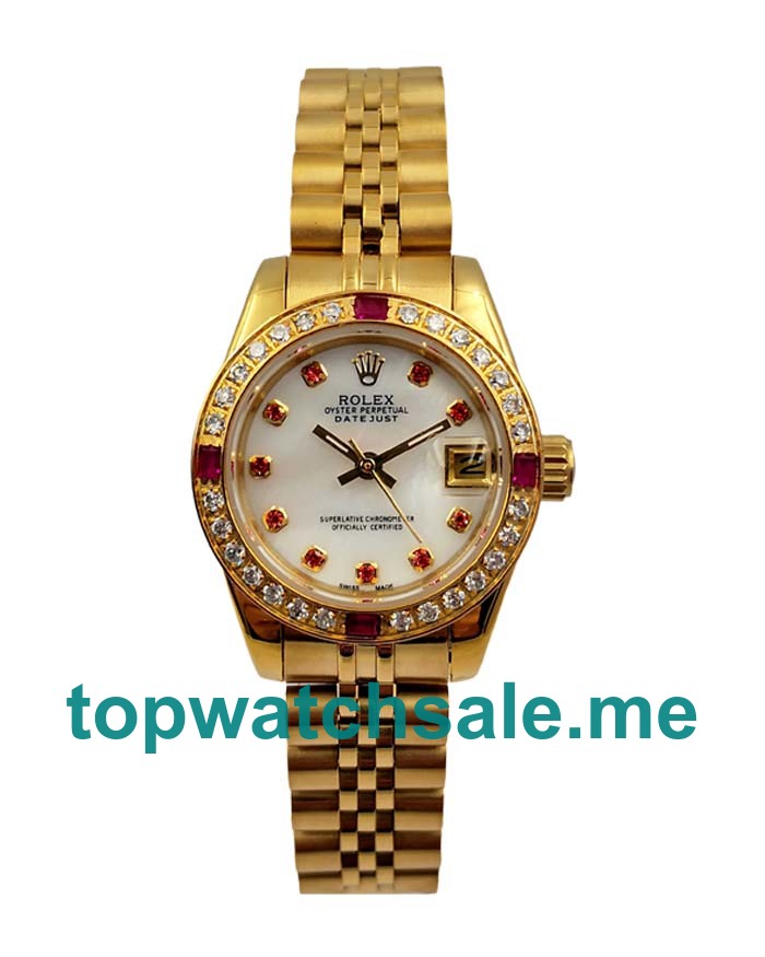 UK AAA Rolex Lady-Datejust 179138 26 MM White Mother-Of-Pearl Dials Women Replica Watches