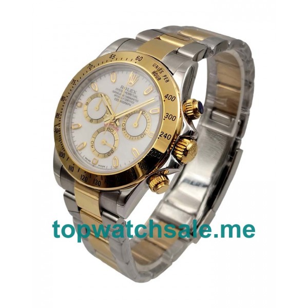 UK Swiss Made Rolex Daytona 116523 40 MM White Dials Men Replica Watches