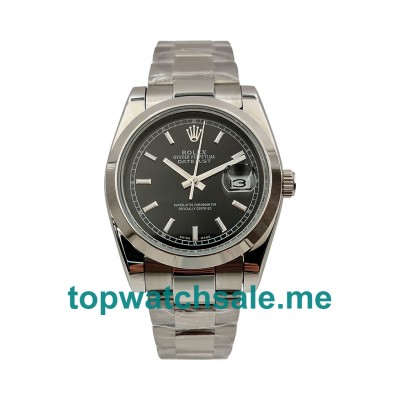 UK AAA Rolex Datejust 116200 36 MM Black Dials Men Replica Watches