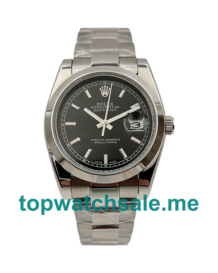 UK AAA Rolex Datejust 116200 36 MM Black Dials Men Replica Watches