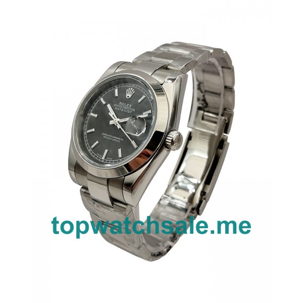 UK AAA Rolex Datejust 116200 36 MM Black Dials Men Replica Watches