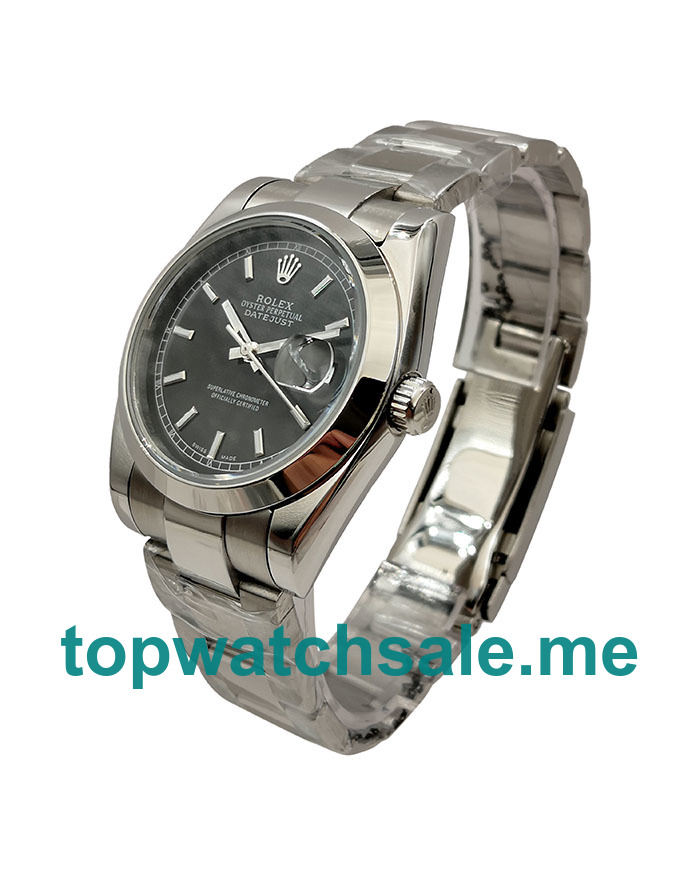 UK AAA Rolex Datejust 116200 36 MM Black Dials Men Replica Watches