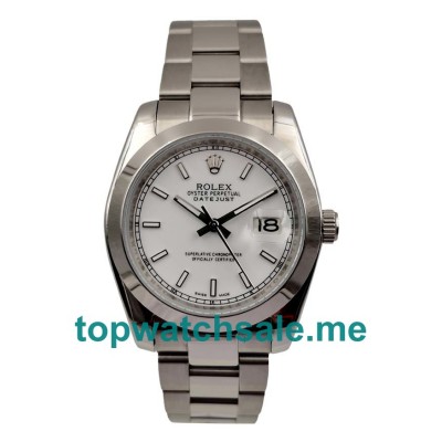 UK AAA Rolex Datejust 116200 36 MM White Dials Men Replica Watches