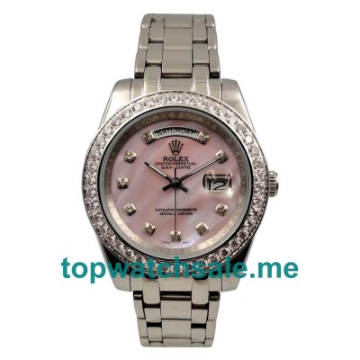 UK AAA Rolex Day-Date 118346 40 MM Pink Dials Men Replica Watches