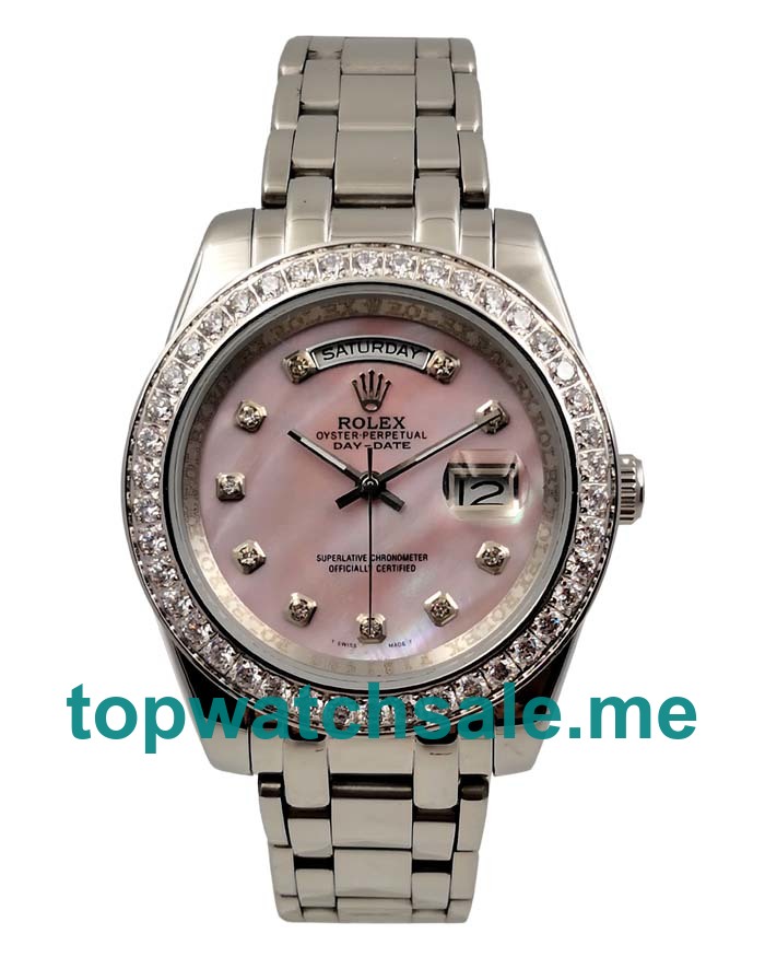 UK AAA Rolex Day-Date 118346 40 MM Pink Dials Men Replica Watches