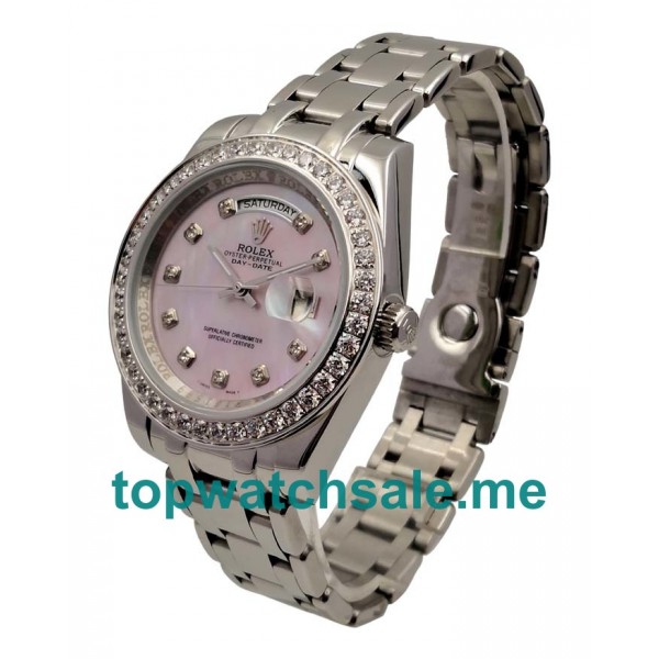 UK AAA Rolex Day-Date 118346 40 MM Pink Dials Men Replica Watches