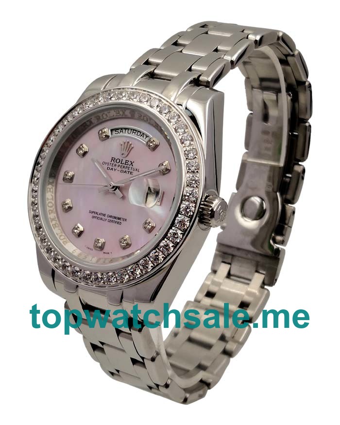 UK AAA Rolex Day-Date 118346 40 MM Pink Dials Men Replica Watches