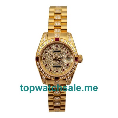 UK Swiss Made Rolex Lady-Datejust 179158 26 MM Diamonds Dials Women Replica Watches