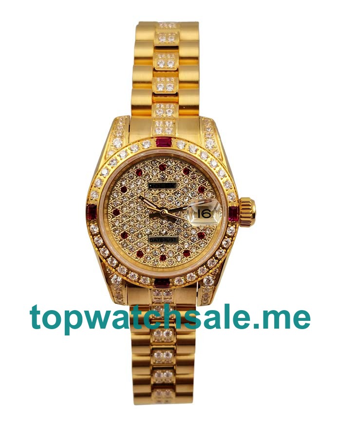 UK Swiss Made Rolex Lady-Datejust 179158 26 MM Diamonds Dials Women Replica Watches