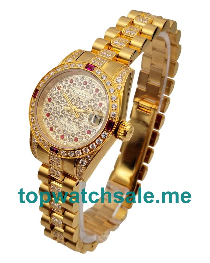 UK Swiss Made Rolex Lady-Datejust 179158 26 MM Diamonds Dials Women Replica Watches