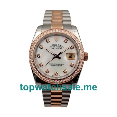 UK AAA Rolex Datejust 126281 36 MM White Mother-Of-Pearl Dials Men Replica Watches