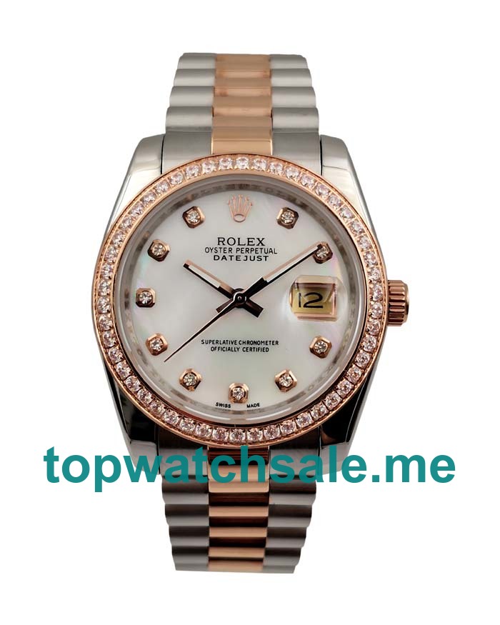 UK AAA Rolex Datejust 126281 36 MM White Mother-Of-Pearl Dials Men Replica Watches