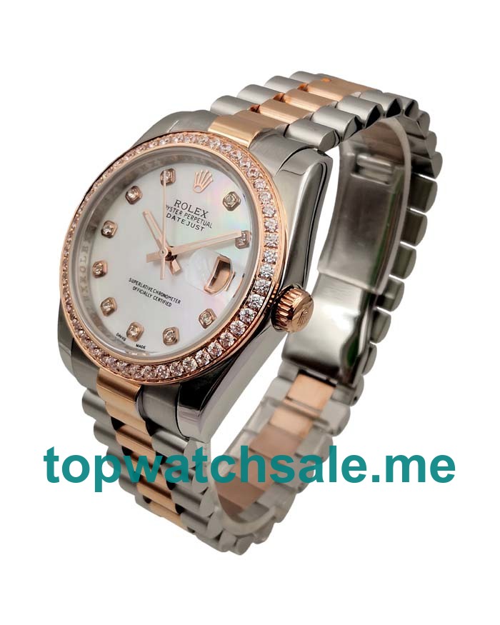 UK AAA Rolex Datejust 126281 36 MM White Mother-Of-Pearl Dials Men Replica Watches