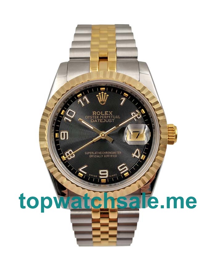 UK Swiss Made Rolex Datejust 116233 36 MM Black Dials Men Replica Watches