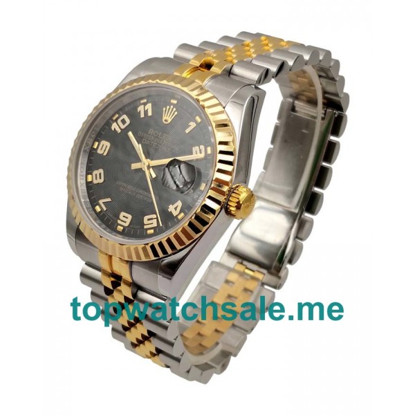 UK Swiss Made Rolex Datejust 116233 36 MM Black Dials Men Replica Watches