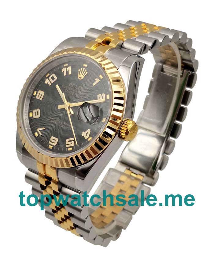 UK Swiss Made Rolex Datejust 116233 36 MM Black Dials Men Replica Watches