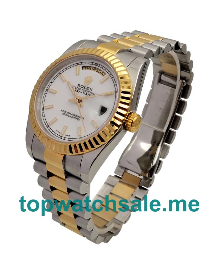 UK Swiss Made Rolex Day-Date 118238 36 MM White Dials Men Replica Watches