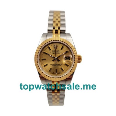 UK Swiss Made Rolex Lady-Datejust 76193 26 MM Champagne Dials Women Replica Watches