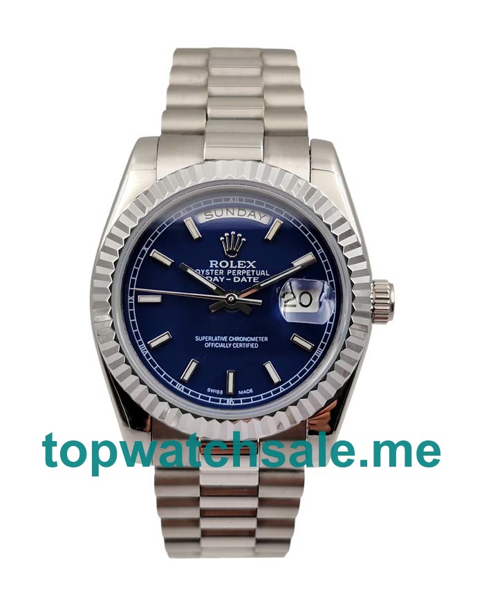 UK Swiss Made Rolex Day-Date 118239 36 MM Blue Dials Men Replica Watches