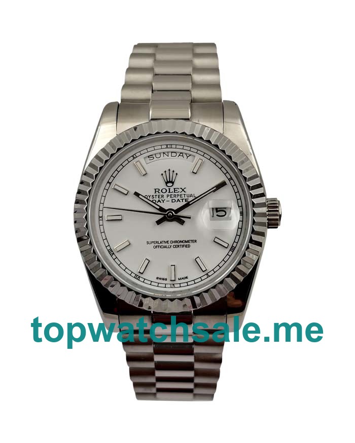 UK Swiss Made Rolex Day-Date 118239 36 MM White Dials Men Replica Watches