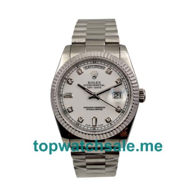 UK Swiss Made Rolex Day-Date 118239 36 MM White Dials Men Replica Watches