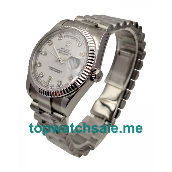 UK Swiss Made Rolex Day-Date 118239 36 MM White Dials Men Replica Watches