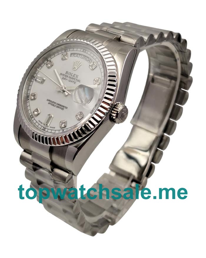 UK Swiss Made Rolex Day-Date 118239 36 MM White Dials Men Replica Watches