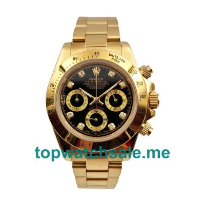 UK AAA Rolex Daytona 116528 40 MM Black Dials Men Replica Watches