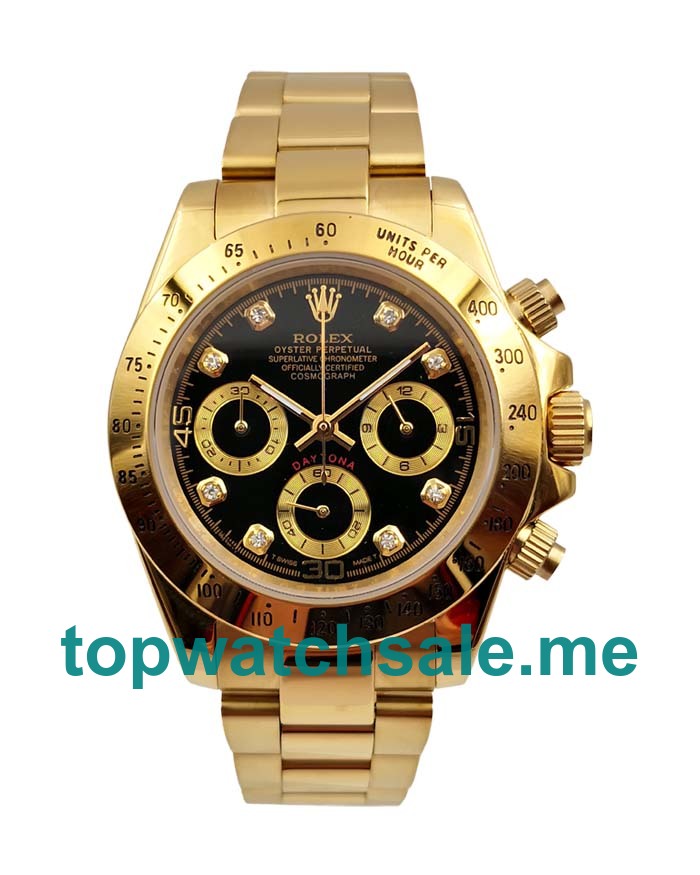 UK AAA Rolex Daytona 116528 40 MM Black Dials Men Replica Watches