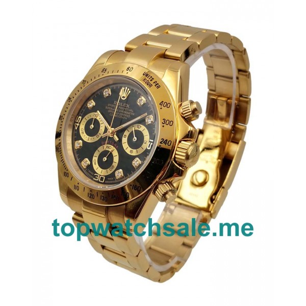 UK AAA Rolex Daytona 116528 40 MM Black Dials Men Replica Watches