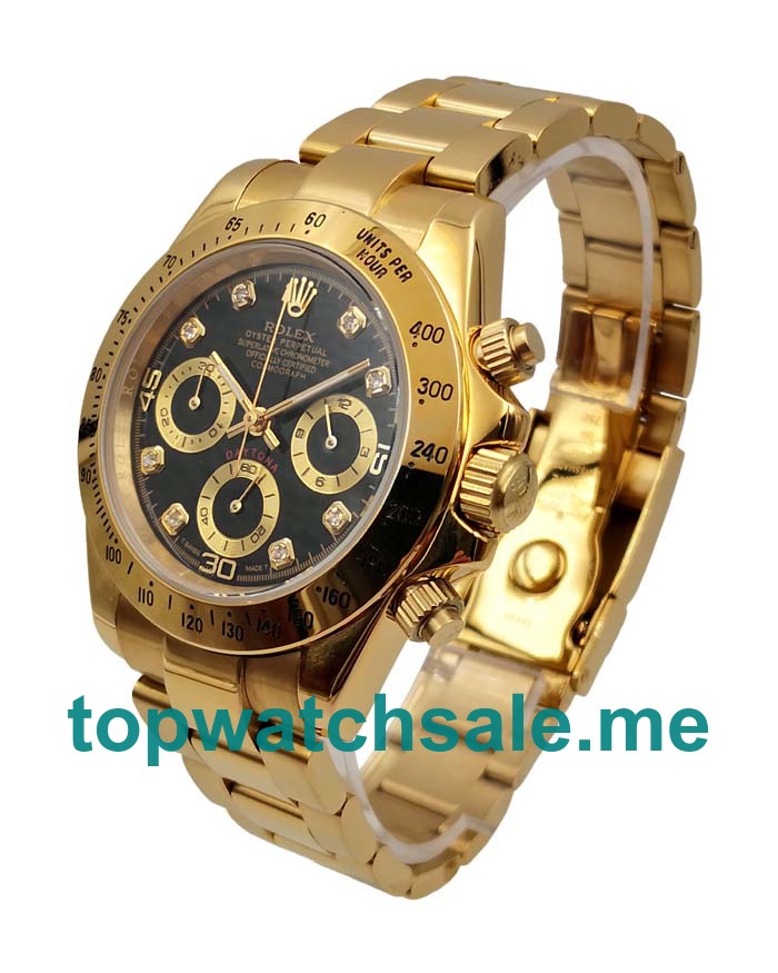 UK AAA Rolex Daytona 116528 40 MM Black Dials Men Replica Watches