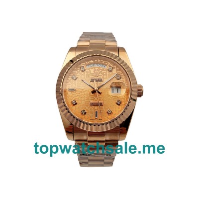 UK AAA Rolex Day-Date 118235 36 MM Rose Gold Dials Men Replica Watches